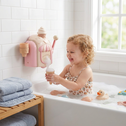 Ice Cream Machine Baby Bath Toy with Bubble Maker