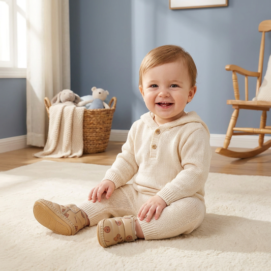 Warm Baby Winter Boots – Soft-Soled Lined Shoes for Babies & Toddlers