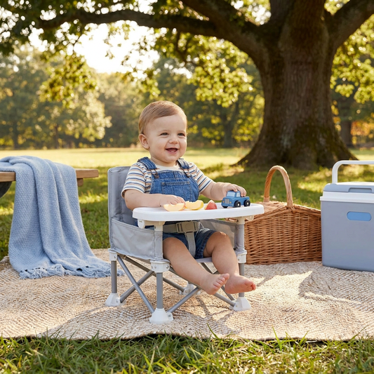 Foldable Baby Camping Chair with Tray for On the Go