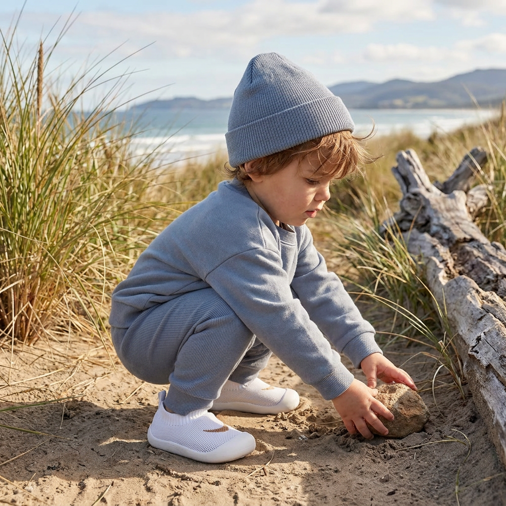 Summer baby shoes with non-slip soles and breathable material