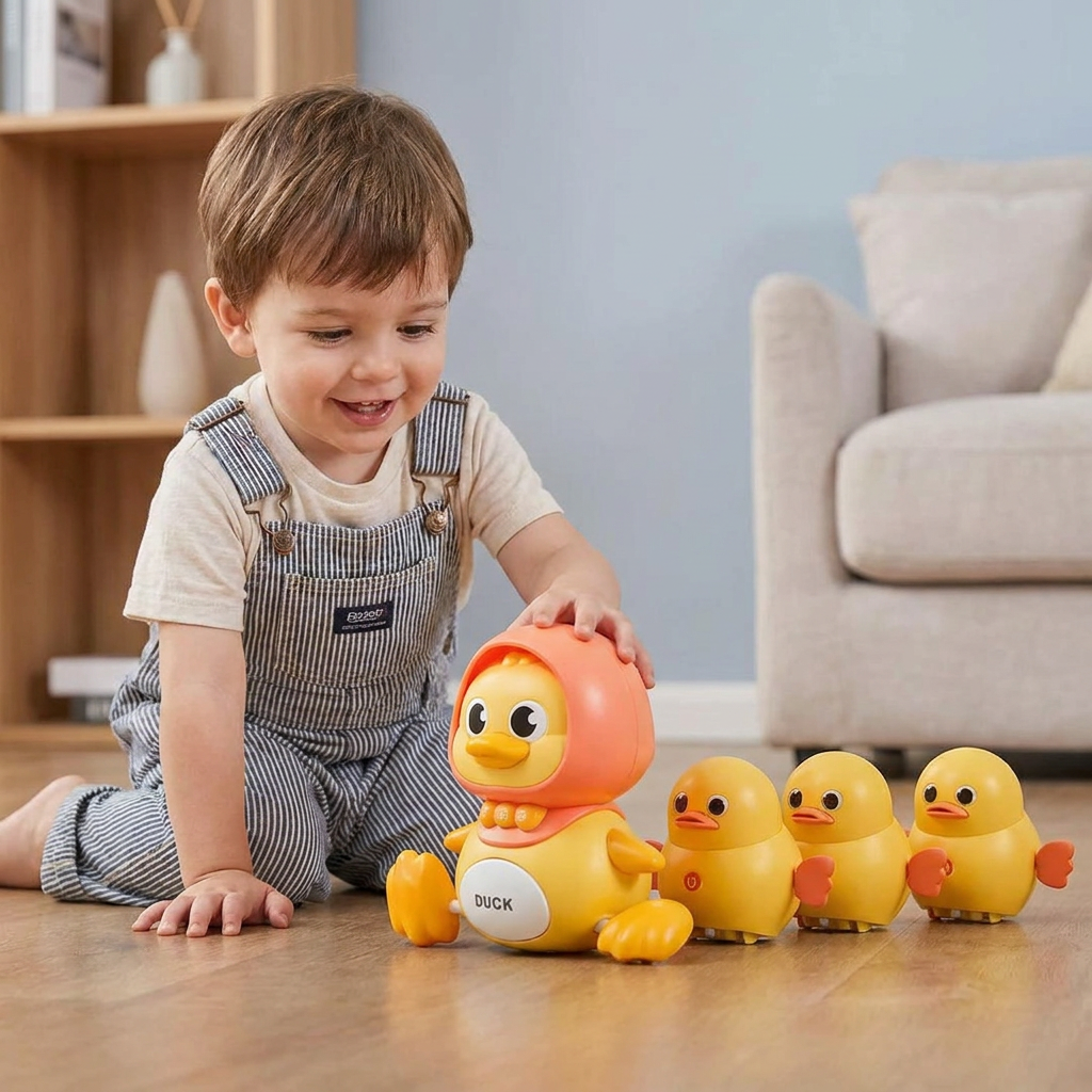 Musical Duck Family Crawling & Learning Toy for Babies