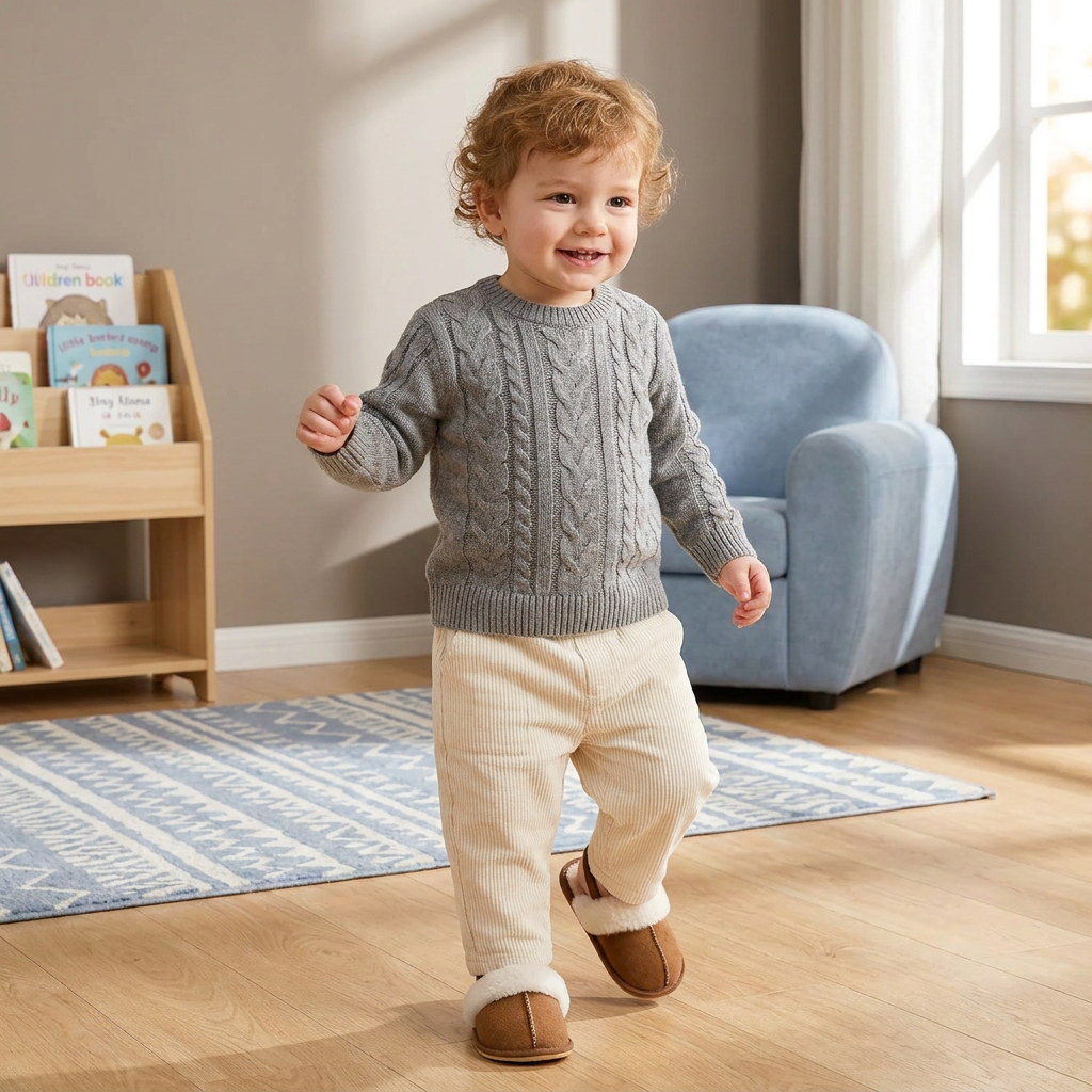Cozy Baby Non-Slip Shoes with Soft Sole for Indoor & Outdoor Use