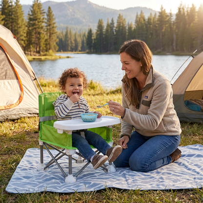Foldable Baby Camping Chair with Tray for On the Go