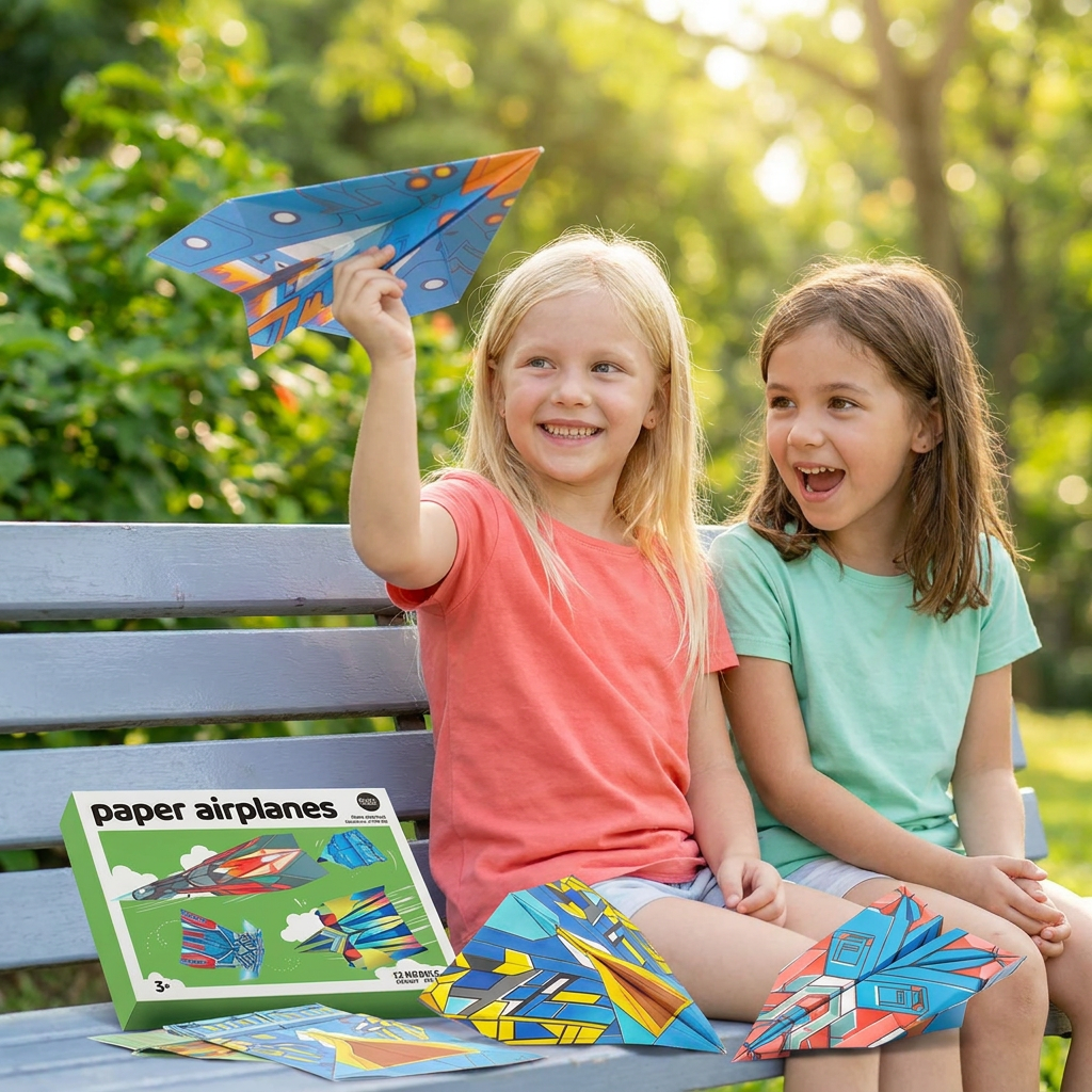 Paper Aeroplane Construction Kit With Instructions