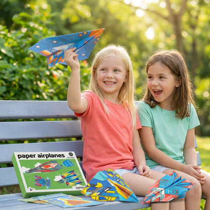 Paper Aeroplane Construction Kit With Instructions