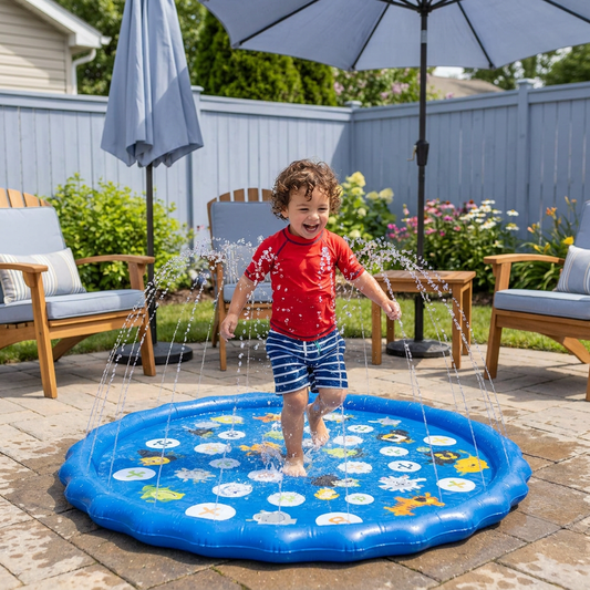 Inflatable Kids Splash Pad with Sprinkler – Outdoor Water Play Mat for Garden & Beach