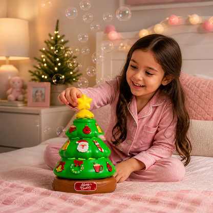Music bubble Christmas tree with stickers for decorating