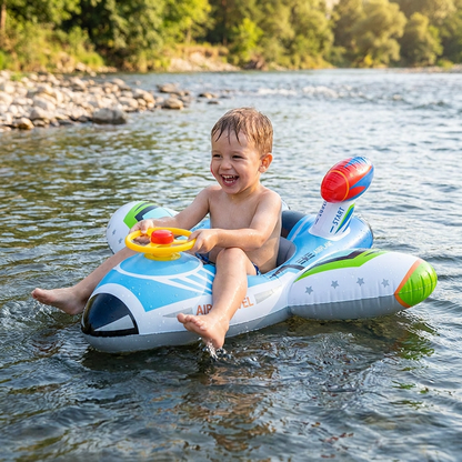 Inflatable Jet Fighter Pool Float with Seat & Steering Wheel