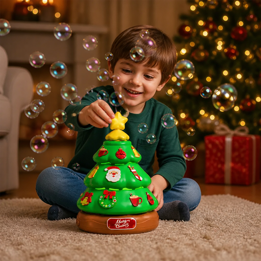 Music bubble Christmas tree with stickers for decorating