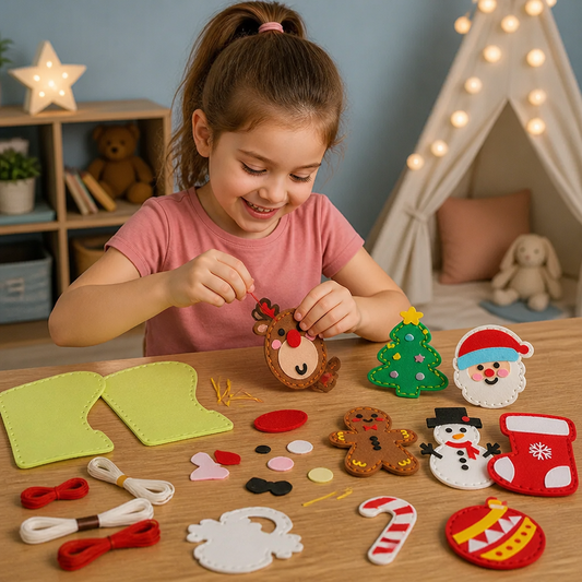 Safe DIY Felt Christmas Sewing Set