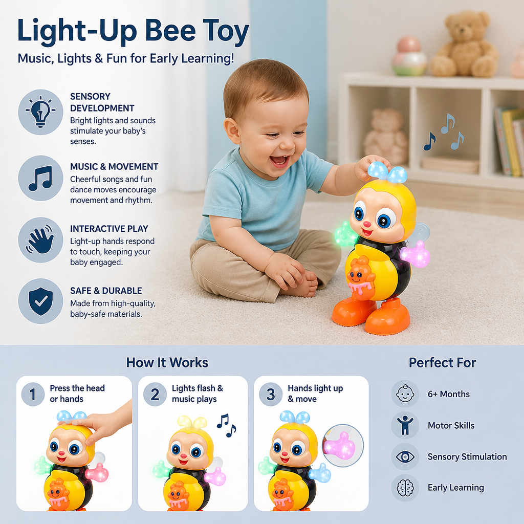 Dancing Musical Bee – Interactive Toy for Babies & Toddlers