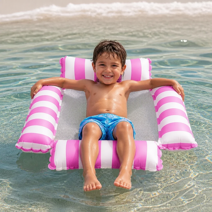 Inflatable Pool Seat for Kids – Water Hammock with Mesh Surface