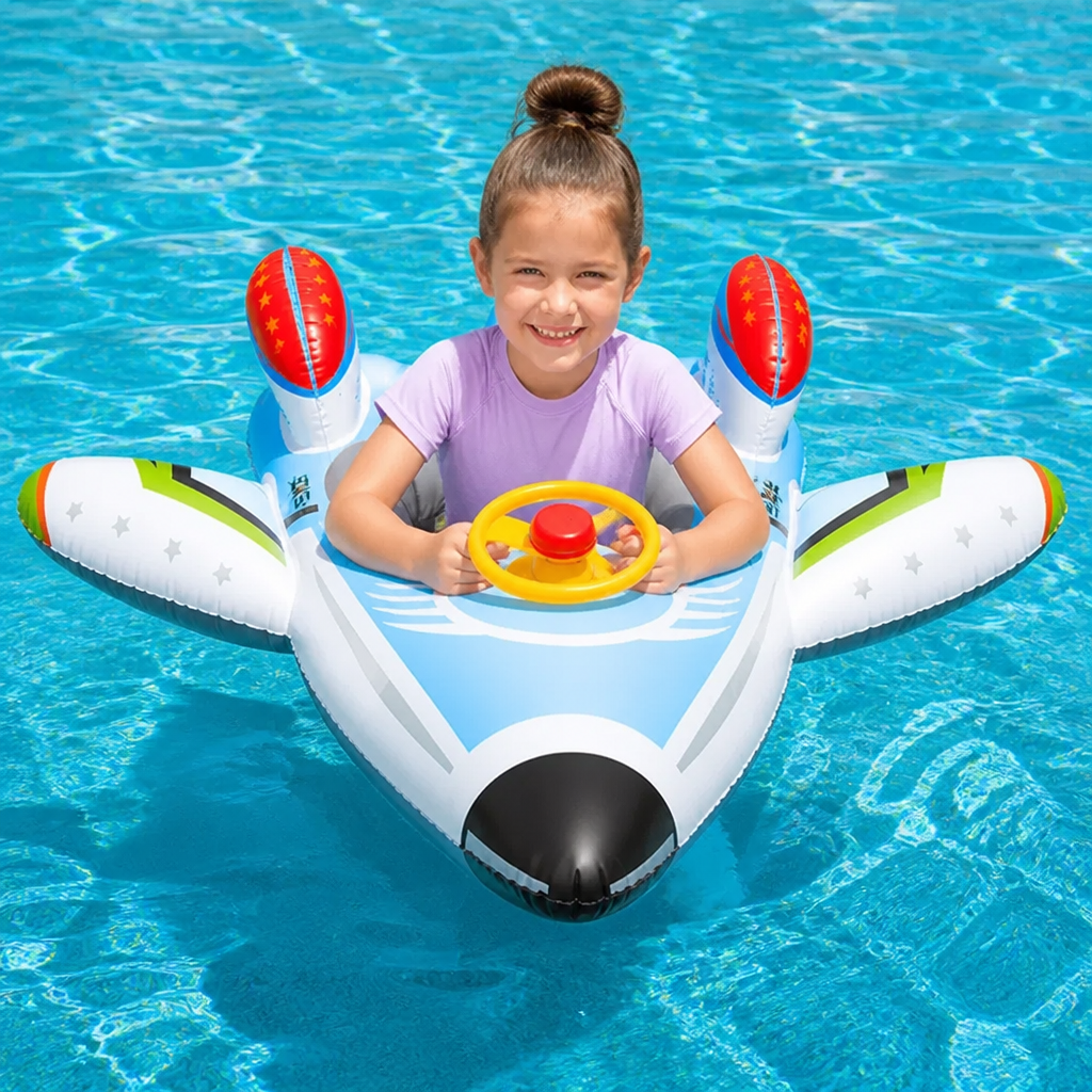 Inflatable Jet Fighter Pool Float with Seat & Steering Wheel