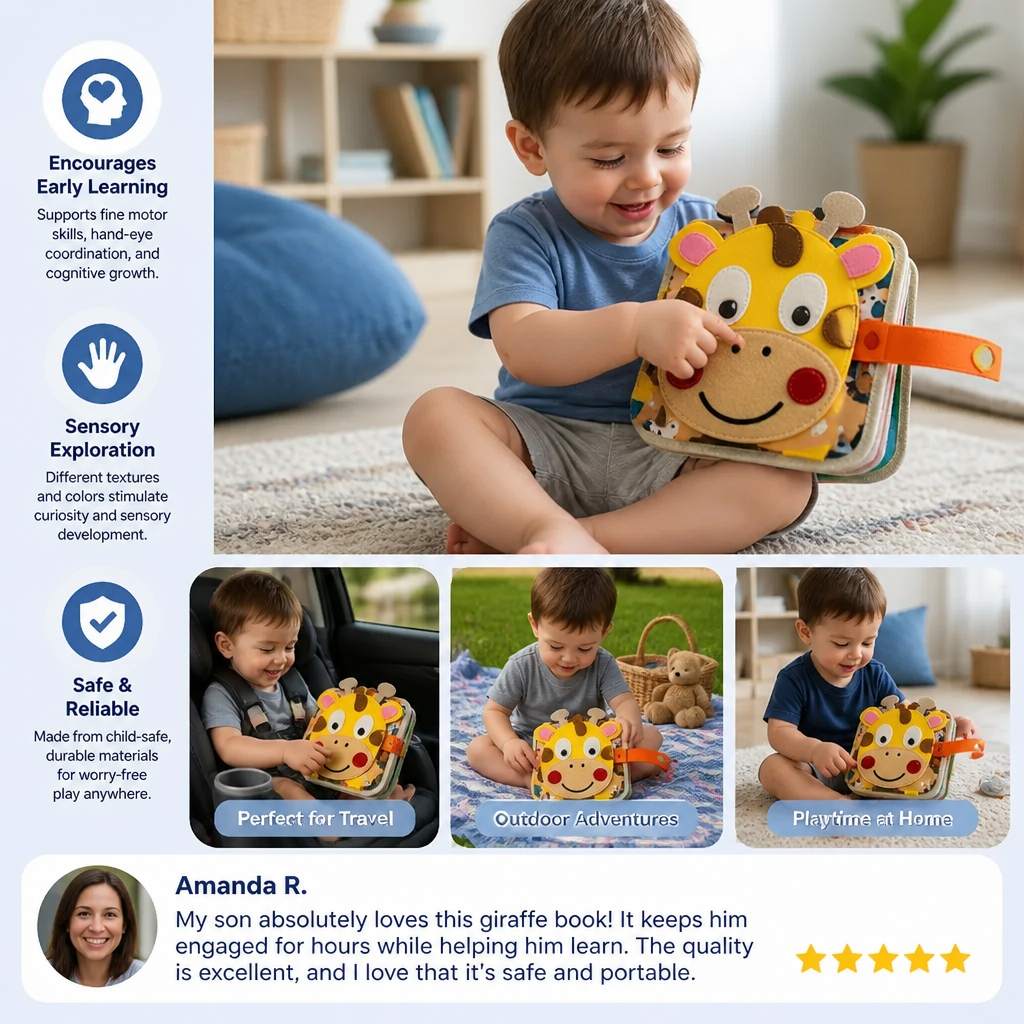 Montessori Sensory Giraffe Story Book