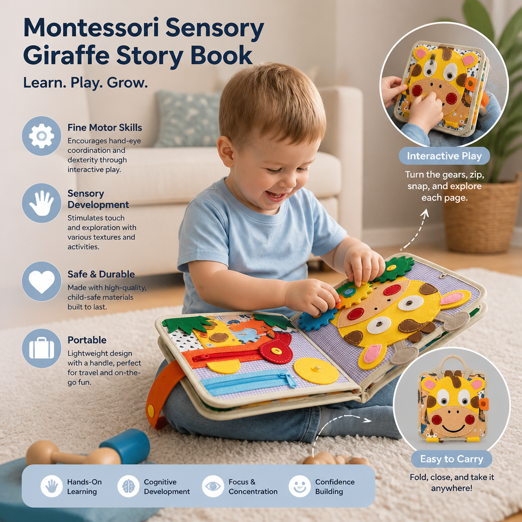 Montessori Sensory Giraffe Story Book