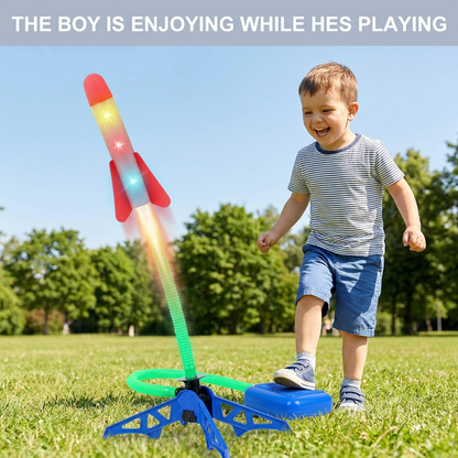Kids Rocket Launcher with Foot Pump – Lightning Air-Powered Outdoor Toy