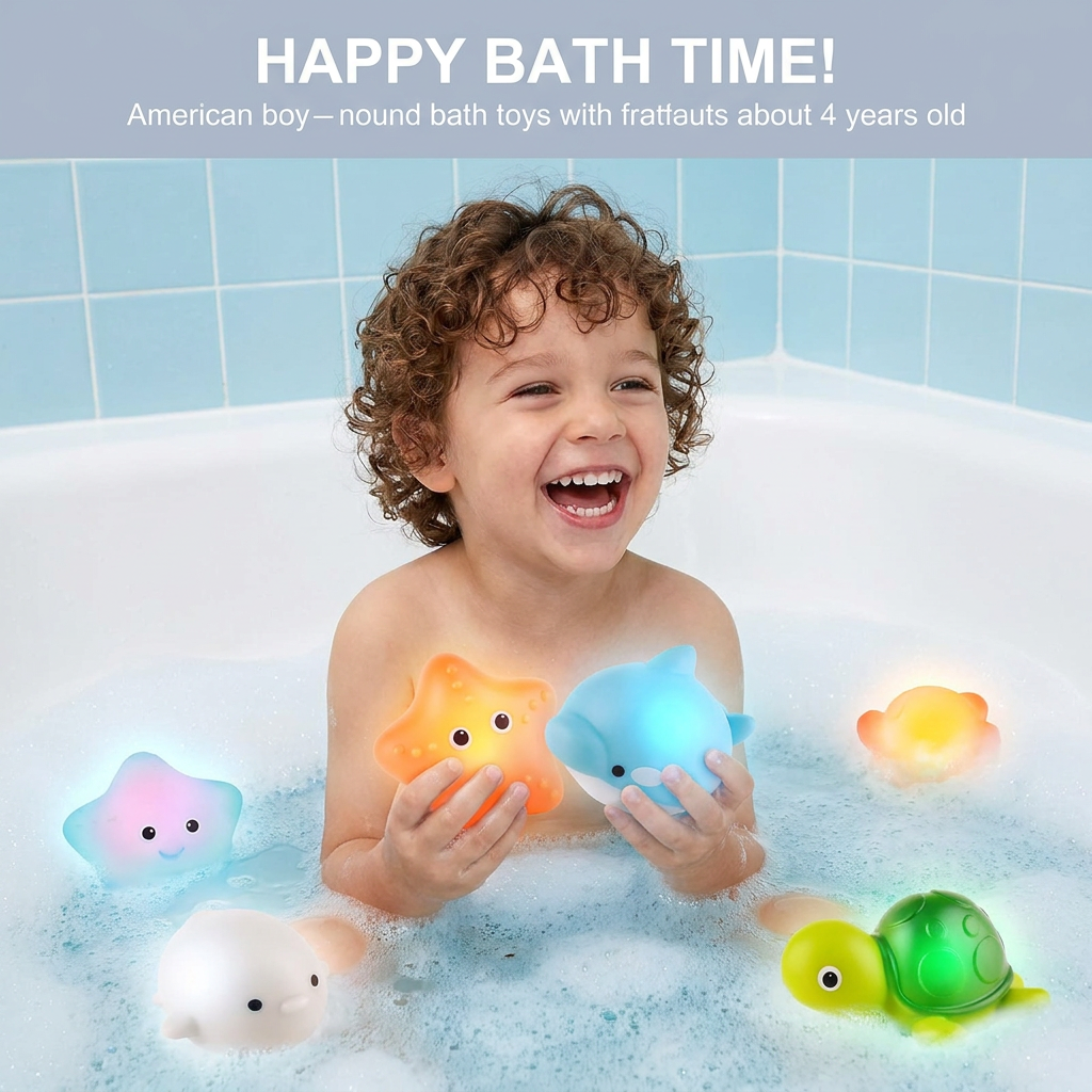 Glowing bath animals