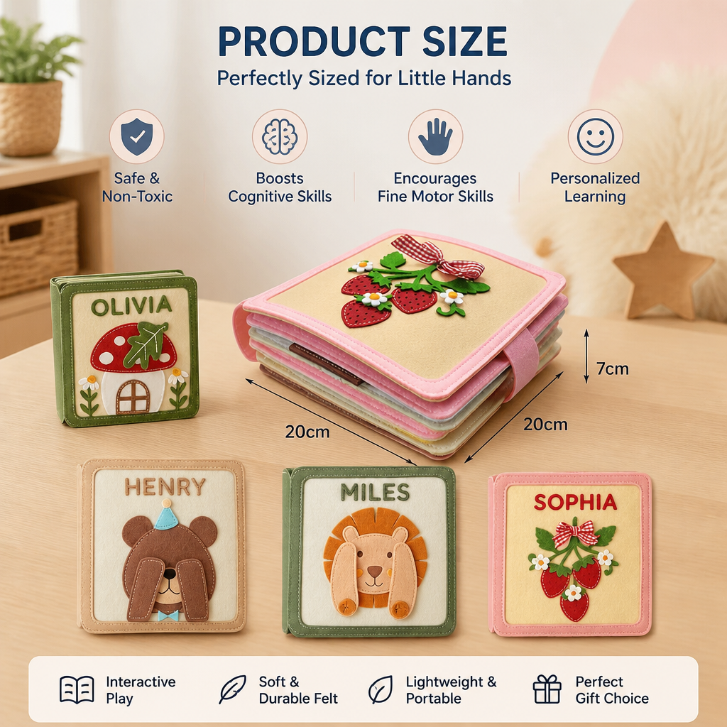 Kids Felt Book Personalized
