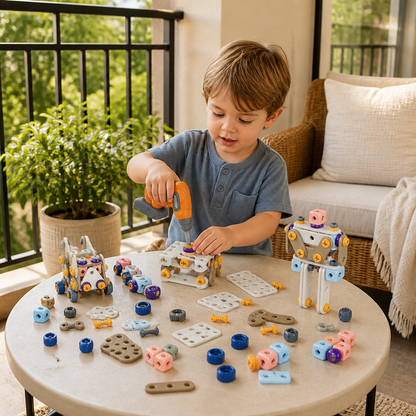 Kids’ DIY Tool Kit with Electric Drill – STEM Building Playset