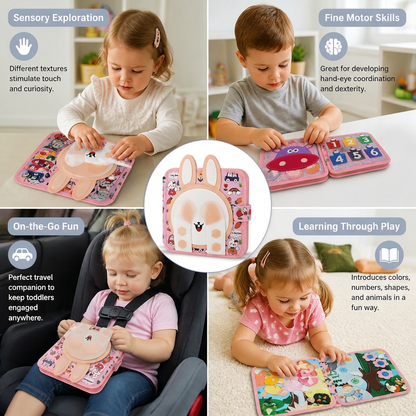 Montessori Touch & Feel Sensory Busy Book for Toddlers