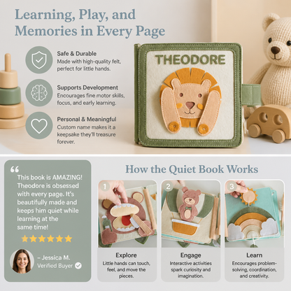 Kids Felt Book Personalized