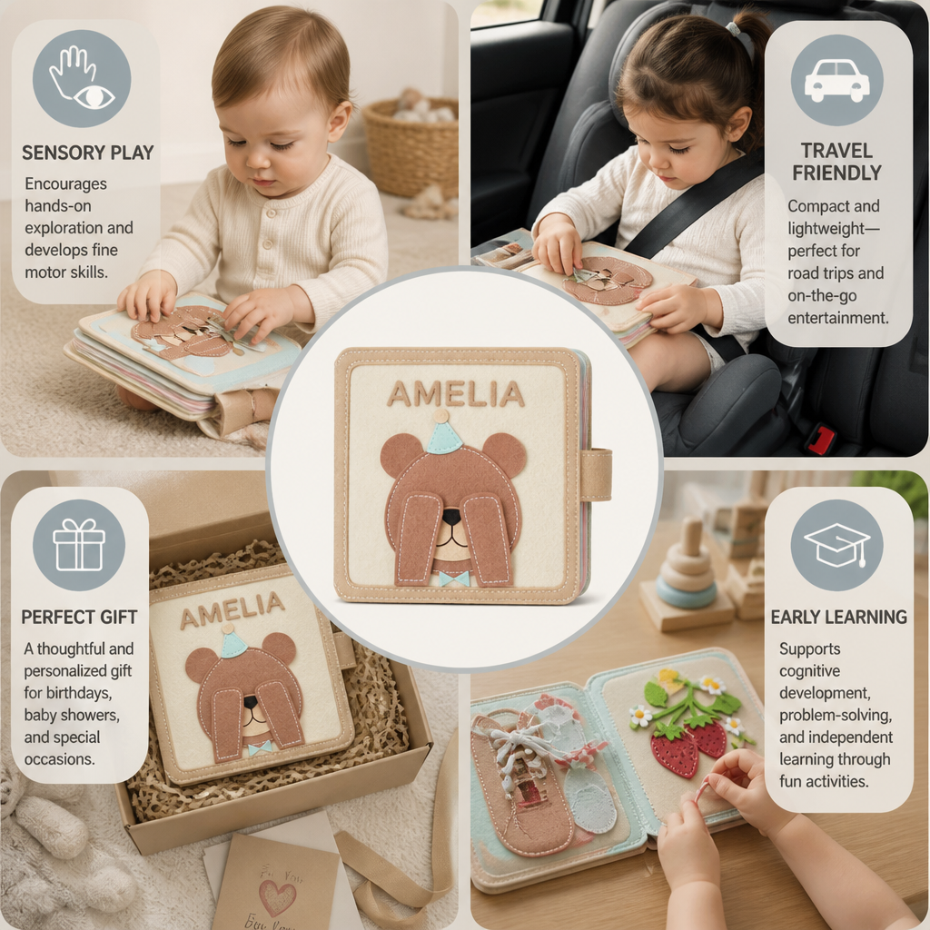 Kids Felt Book Personalized