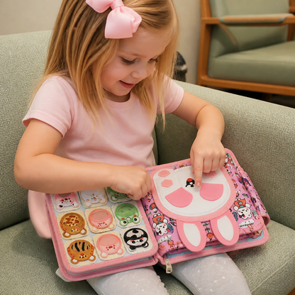 Montessori Touch & Feel Sensory Busy Book for Toddlers
