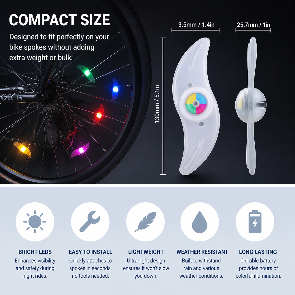 Colorful LED Bicycle Wheel Spoke Lights
