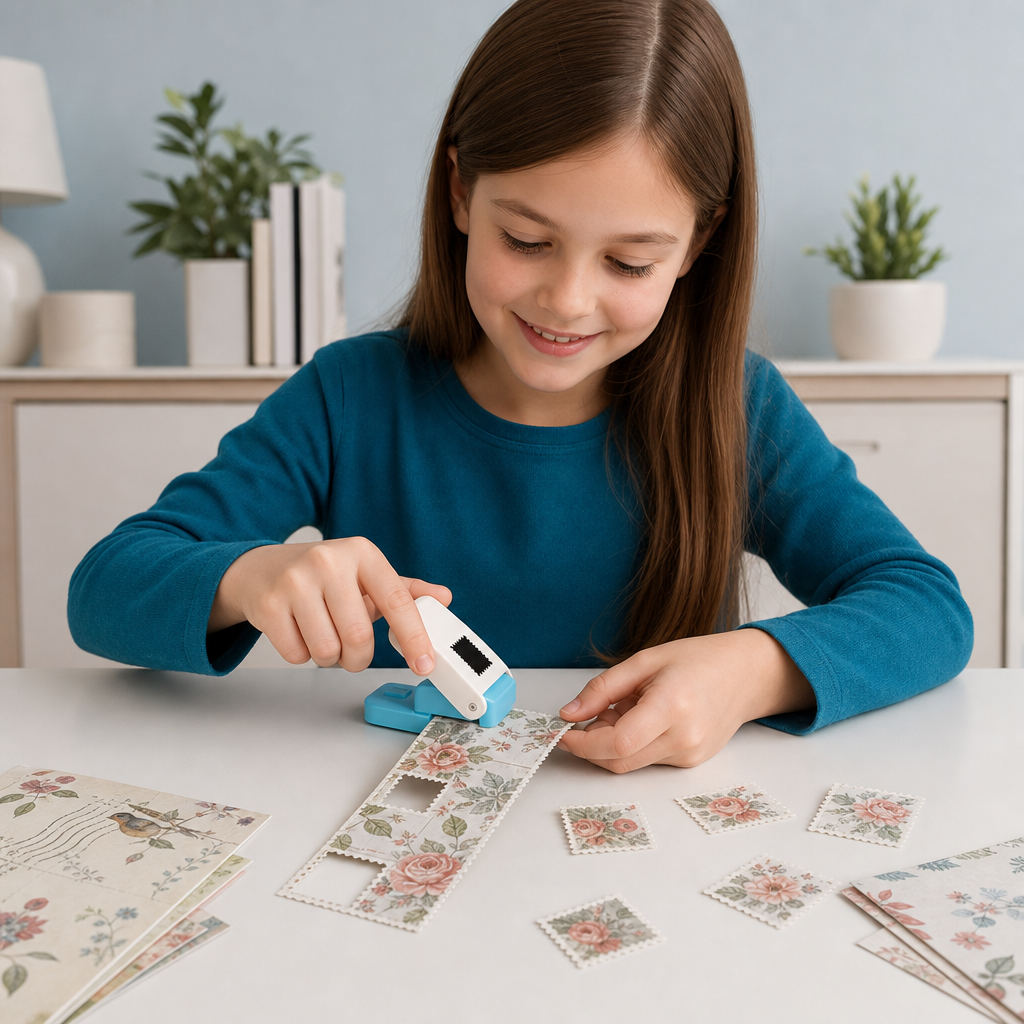DIY Postage Stamp Paper Punch for Kids’ Arts & Crafts
