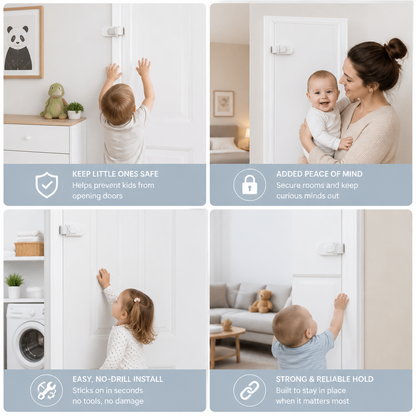 No-Drill Child Safety Door Lock