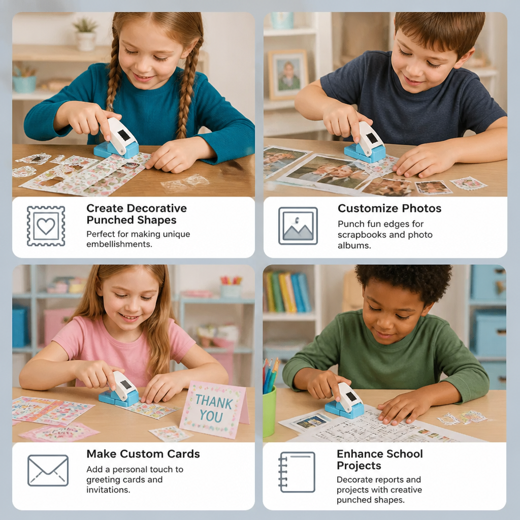 DIY Postage Stamp Paper Punch for Kids’ Arts & Crafts