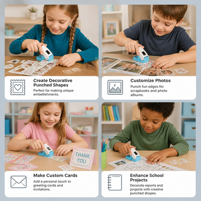 DIY Postage Stamp Paper Punch for Kids’ Arts & Crafts