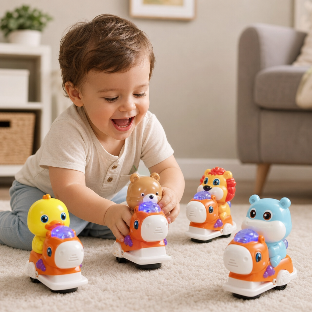 Interactive Animal Swing Toy with Music & Lights