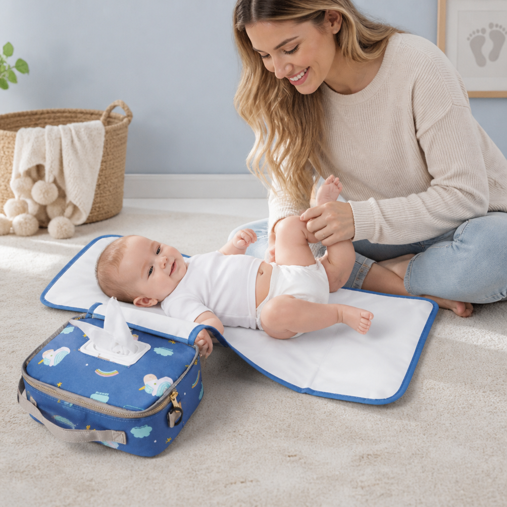 3in1 Stroller Organizer Bag – Waterproof Diaper Caddy with Insulated Pockets