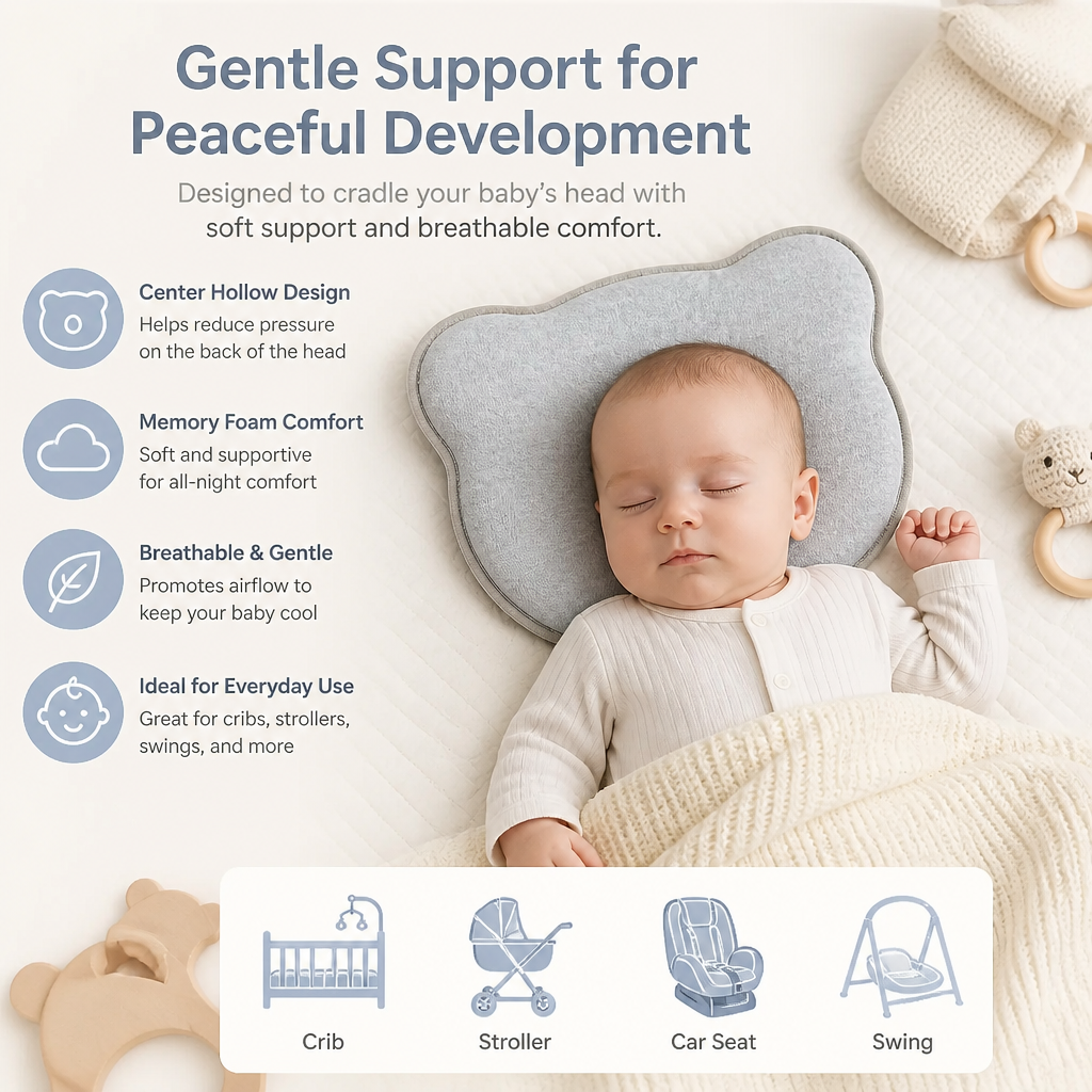 Memory Foam Baby Comfort Support Pillow
