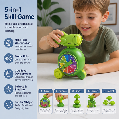 5-in-1 Gyro Educational Toy – Spinning, Balancing & Stacking Skill Game for Kids