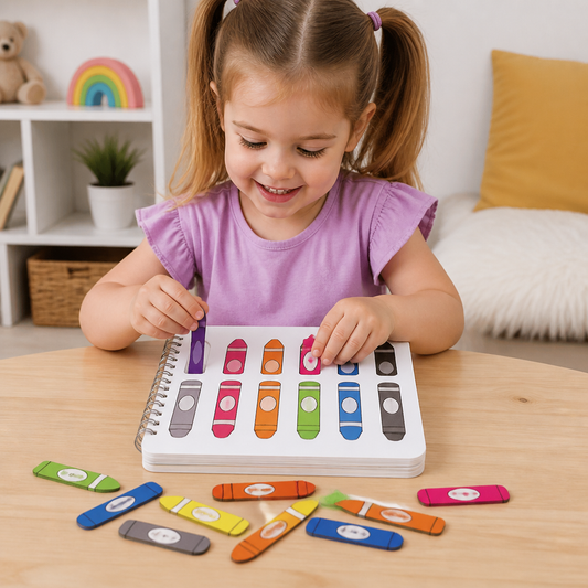 Montessori Busy Book – Reusable Preschool Learning Activity Book