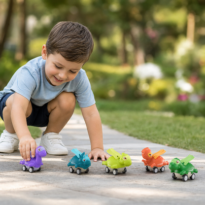 Press & Go Dinosaur Cars – Rolling Dinosaur Toys for Kids