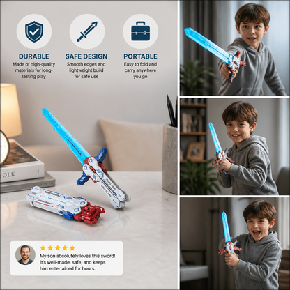 Glowing Telescopic Butterfly Sword Toy