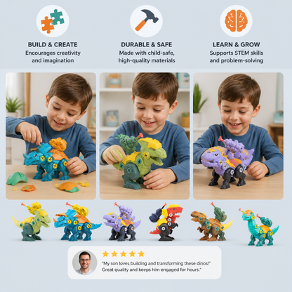 DIY Build & Transform Dinosaur Egg Toy