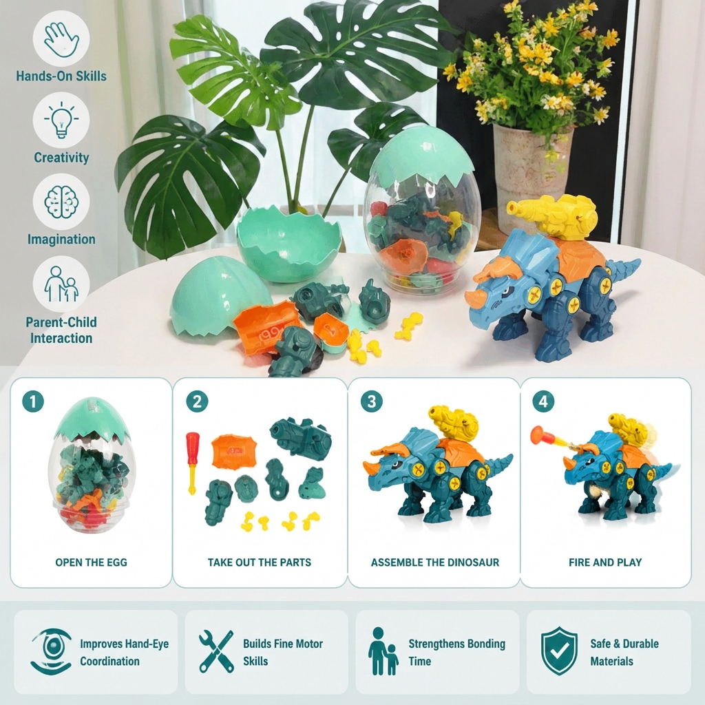 DIY Build & Transform Dinosaur Egg Toy