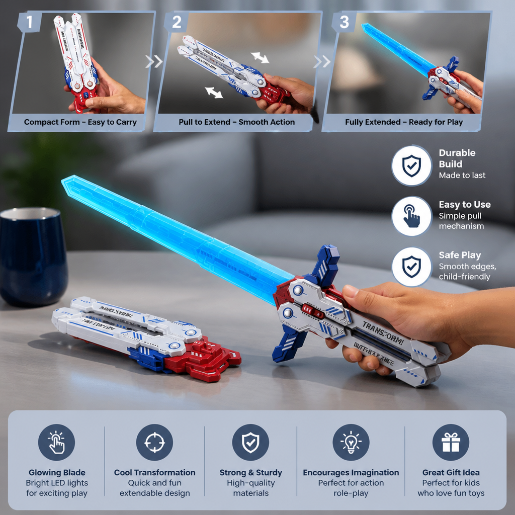 Glowing Telescopic Butterfly Sword Toy
