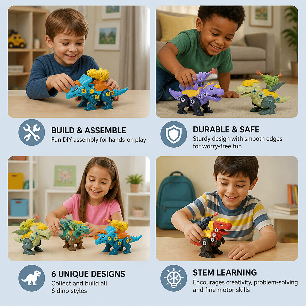 DIY Build & Transform Dinosaur Egg Toy