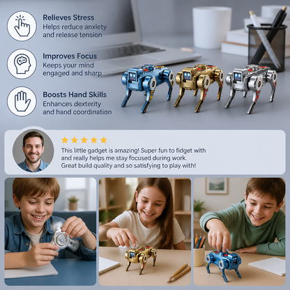 3-in-1 Mechanical Robot Dog Fidget Spinner Toy