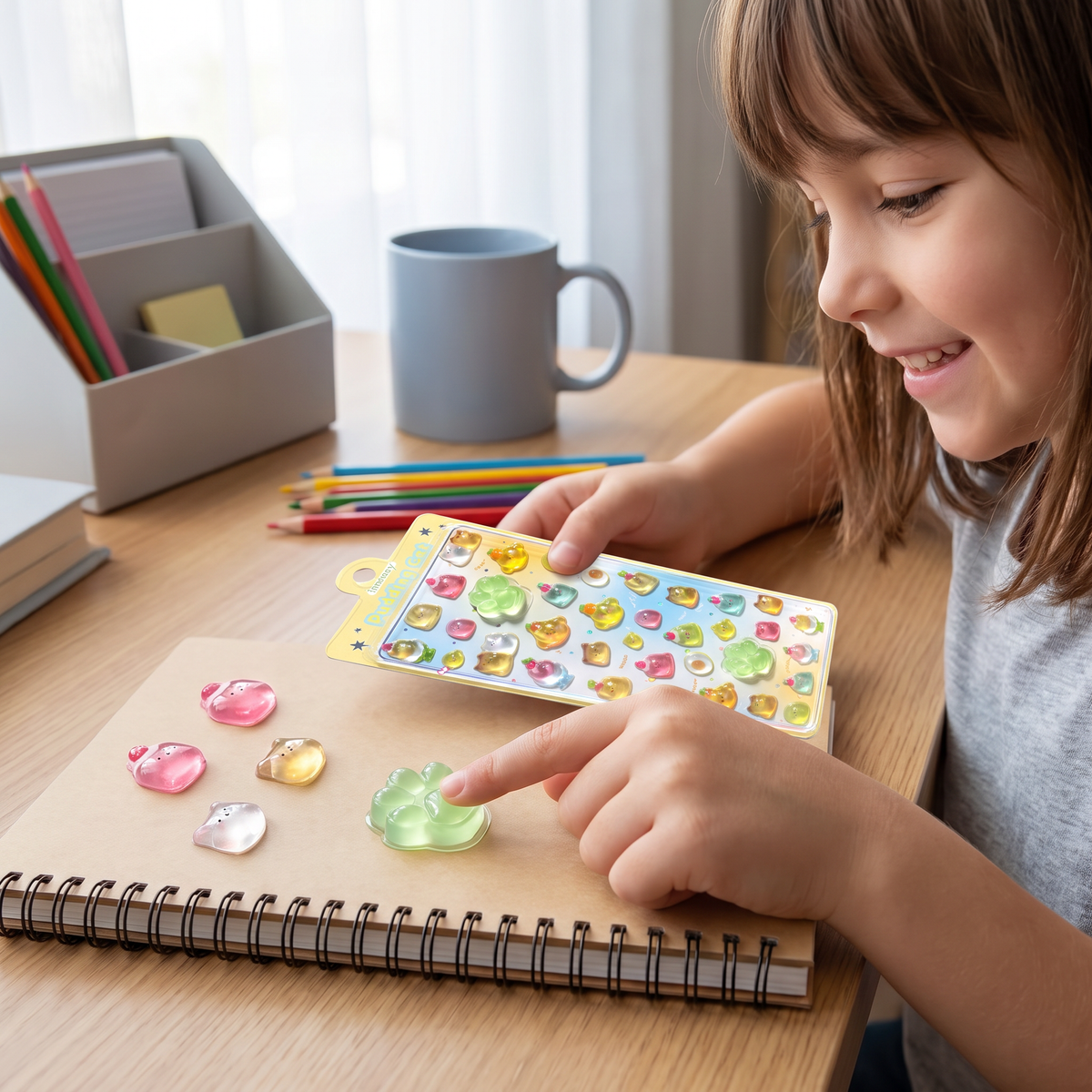 3D Squishy Pet Paw Stickers – Cute Puffy Stickers for Kids