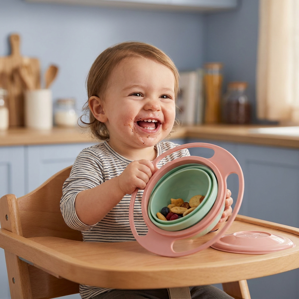 Non-spill baby bowl – eating without spilling
