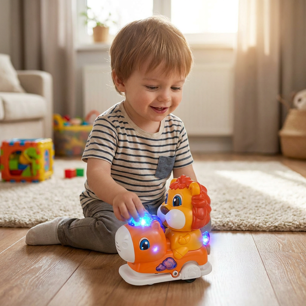 Interactive Animal Swing Toy with Music & Lights