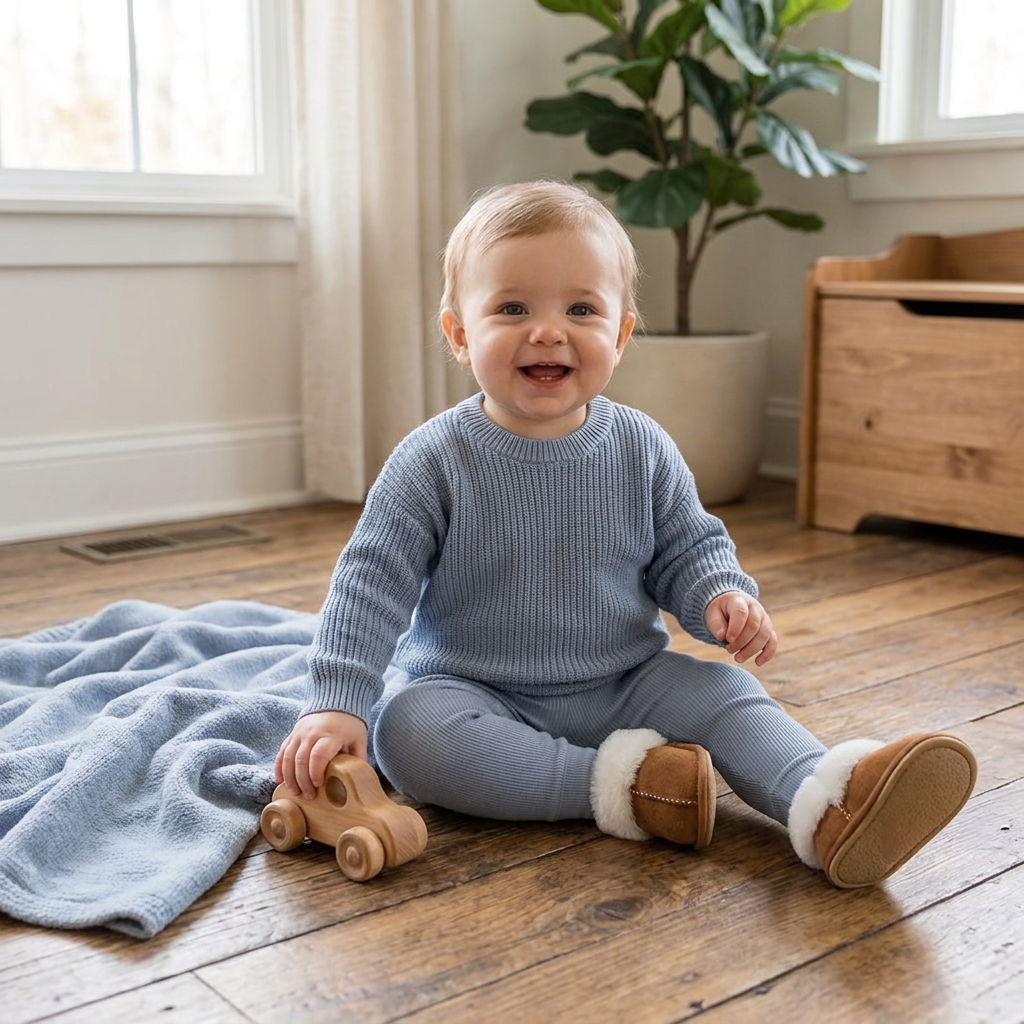 Cozy Baby Non-Slip Shoes with Soft Sole for Indoor & Outdoor Use