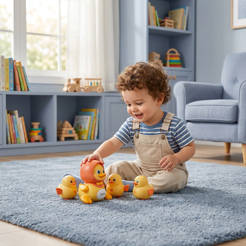 Musical Duck Family Crawling & Learning Toy for Babies