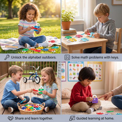 Letters and Maths Locks and Keys Educational Game
